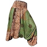 PANASIAM Aladin Pants Mandala 1, Olive Green L